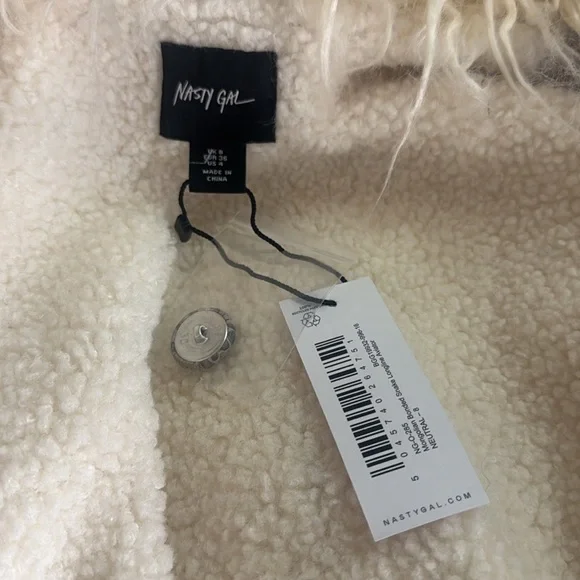 Nasty Gal Womens Snake Print Shearling Trim Longline Aviator Coat - Picture 11 of 12